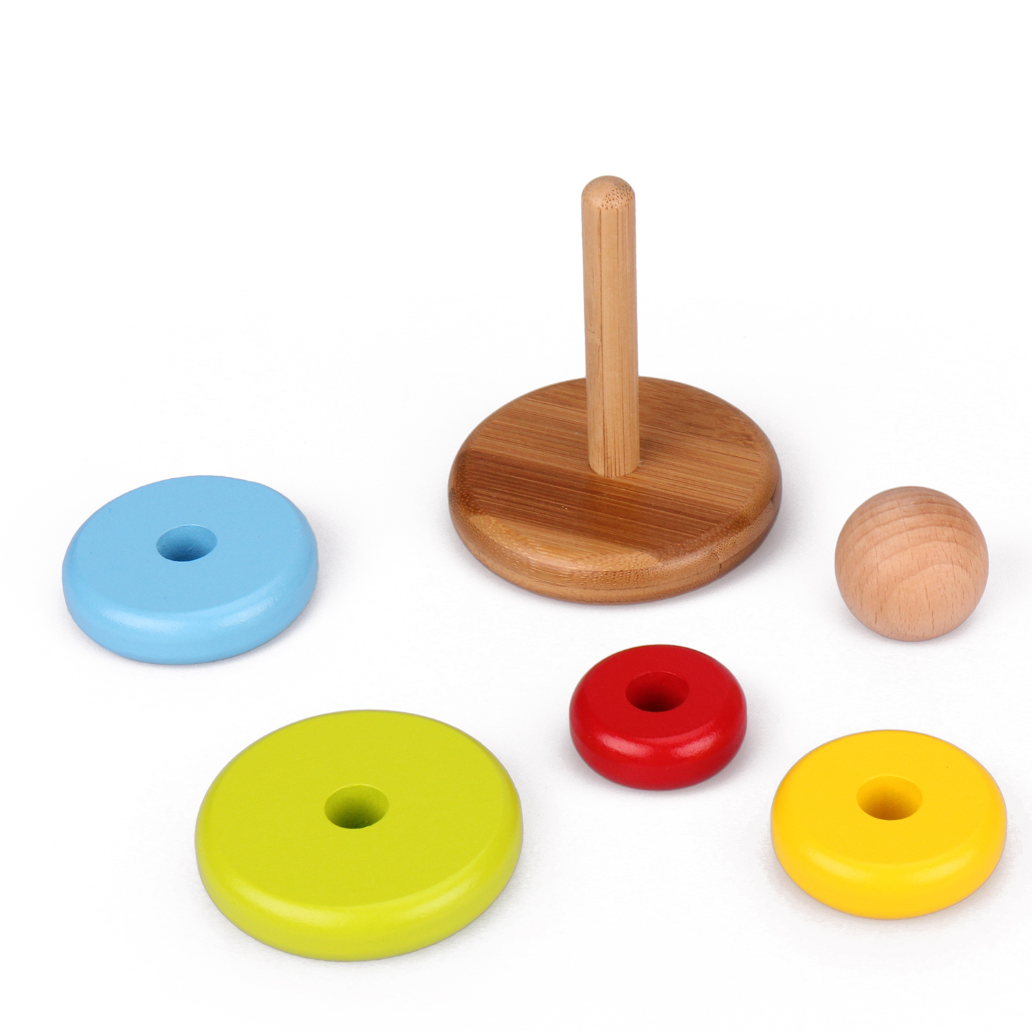 適合18M+UFUN啟蒙玩具-竹制堆塔