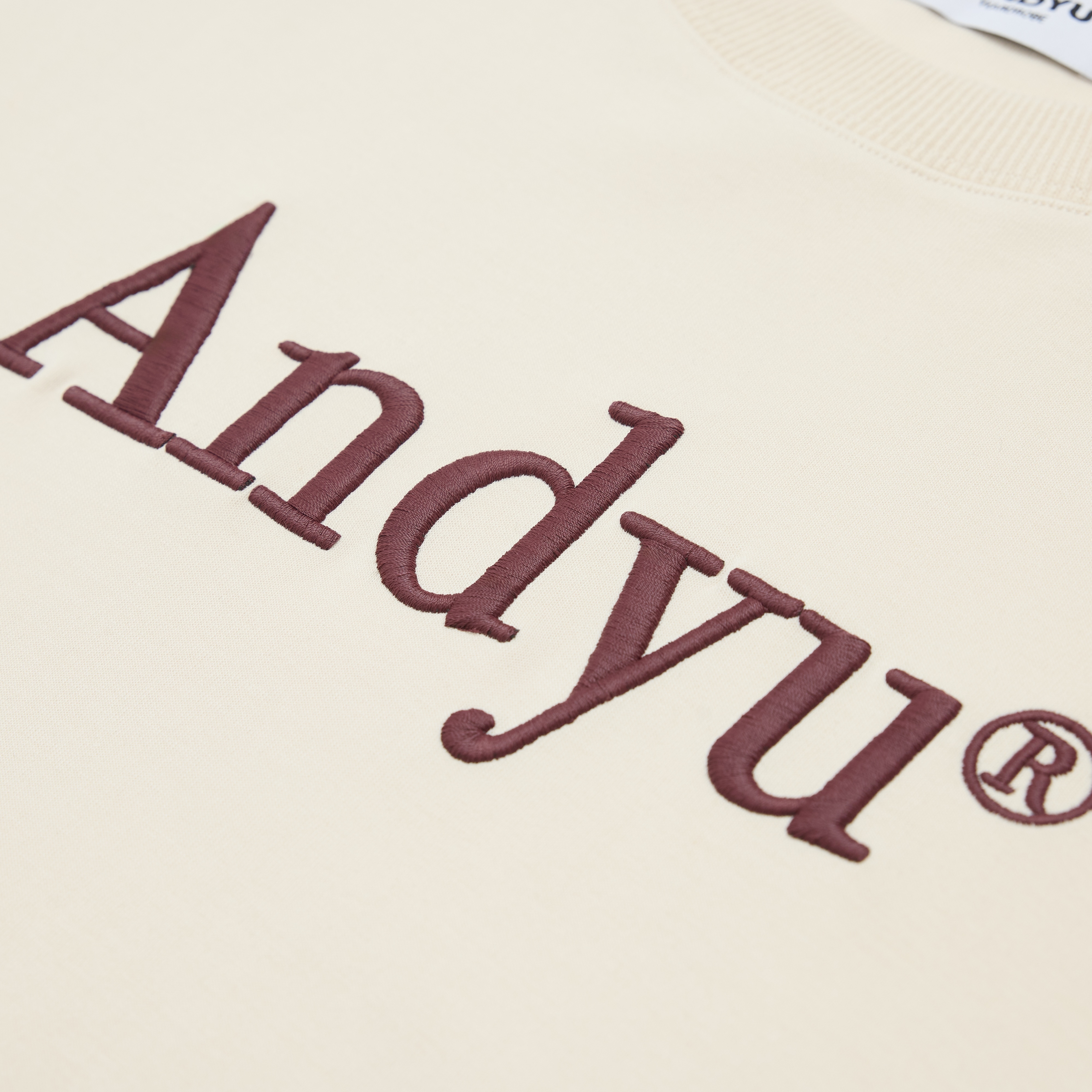 ANDYU gallery logo sweatshirt "rum raisins"