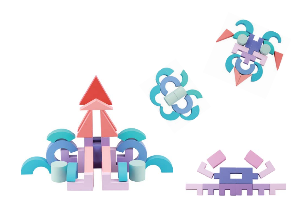 適合3Y+UFUN啟蒙玩具-木制幾何積木|提升寶寶的空間意識及解決問題能力|