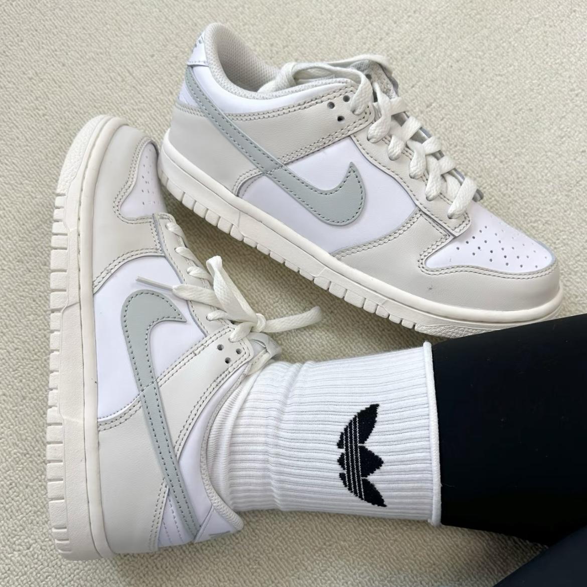 Nike Dunk Low GS Phantom Light Silver 幻影灰 淺灰 奶茶色 骨白 低筒休閒鞋 大童 女鞋