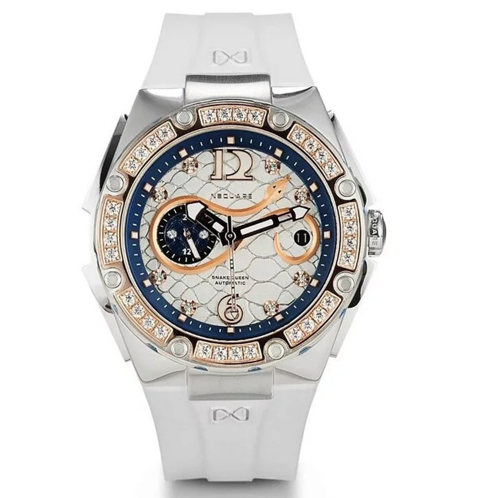 (預購)【NSQUARE】SnakeQueen 蛇后系列 L0472-N48.3 施華洛世奇水晶 自動機械錶 39mm 玫瑰金