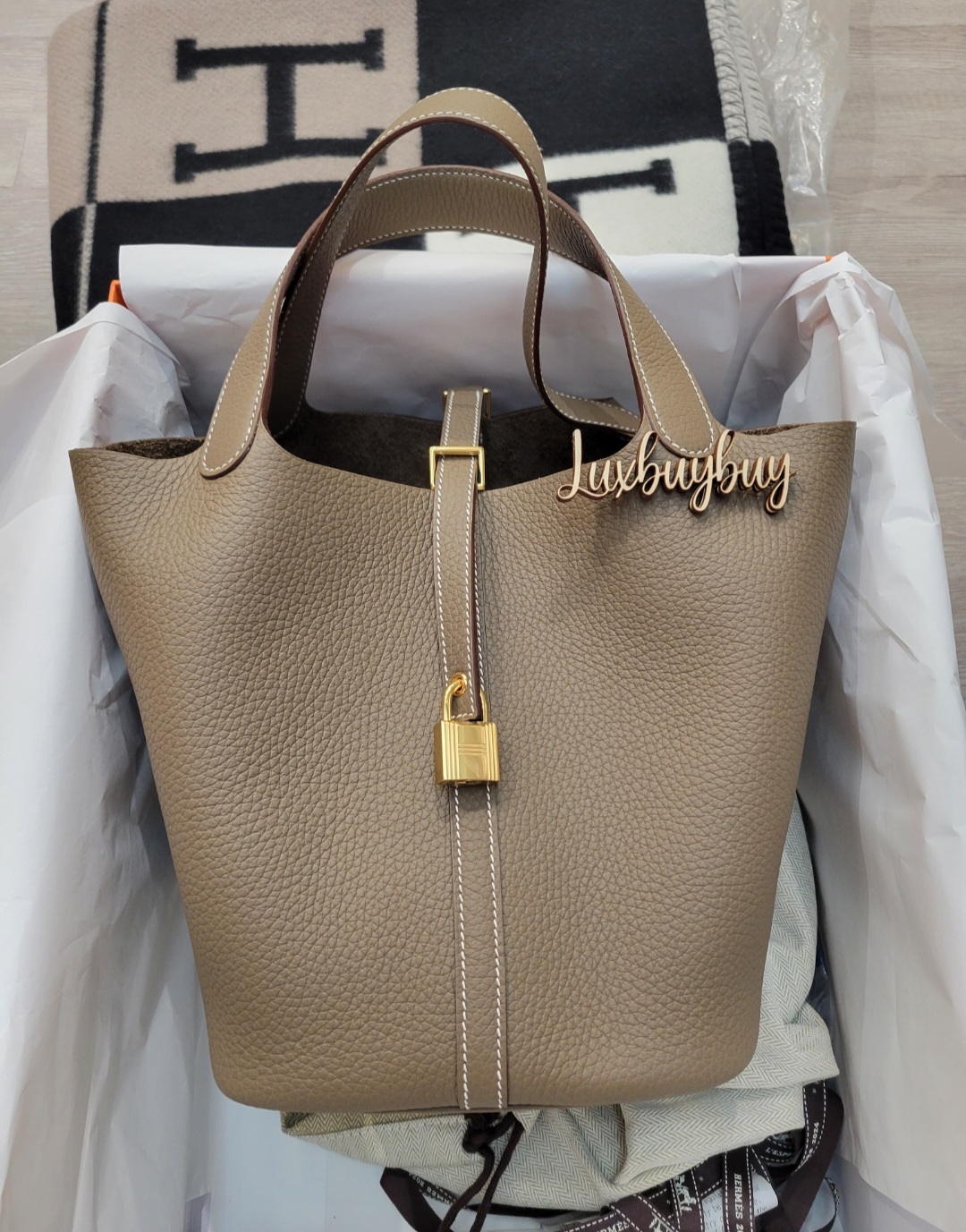 HERMES PICOTIN 22 ETOUPE CC TC