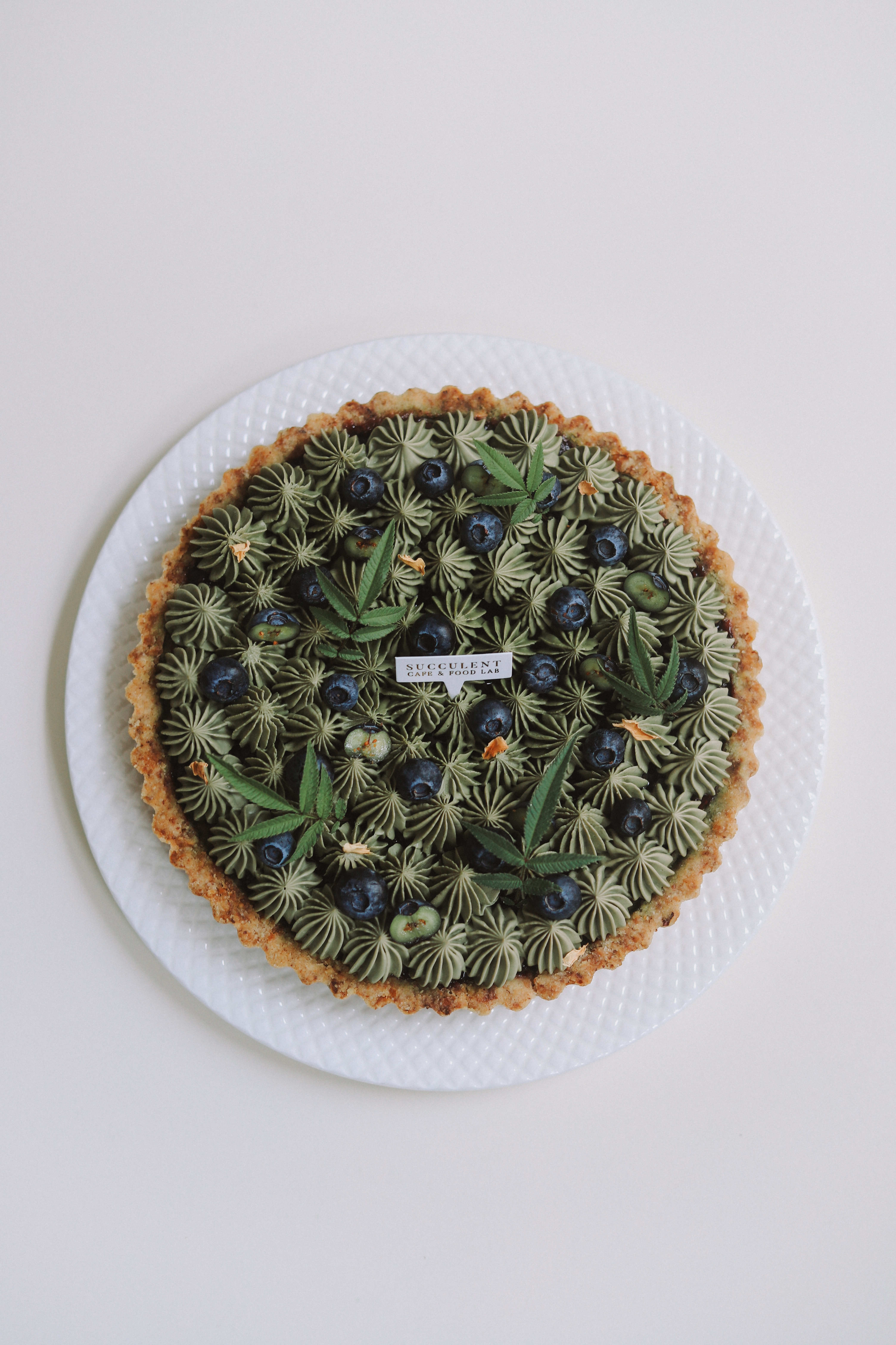 純植物抹茶杏仁塔