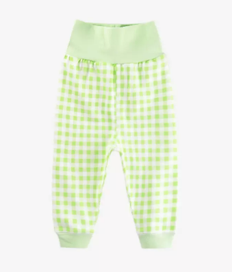 Hotly recommended baby pure cotton high waist large pp belly pants (plaid green) (size: 66-100CM (please contact customer service to confirm the delivery size after placing the order)
