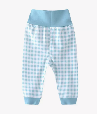 Hotly recommended baby pure cotton high waist large pp belly pants (checkered green) (size: 66-80CM (please contact customer service to confirm the delivery size after placing the order)