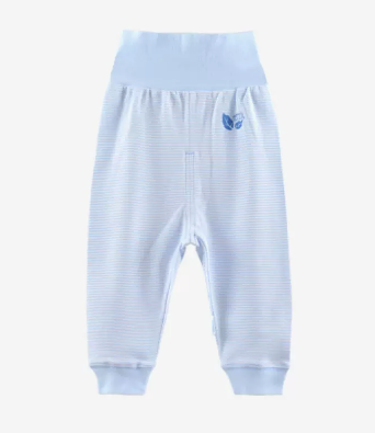 Hot recommended baby pure cotton high waist large pp belly pants (striped blue) (size: 59CM (please contact customer service to confirm the delivery size after placing the order)