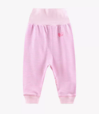 Hot recommended baby pure cotton high waist large pp belly pants (striped pink) (size: 59CM (please contact customer service to confirm the delivery size after placing the order)