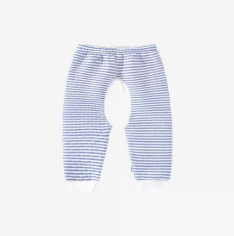 Hotly recommended baby thickened pure cotton crotchless pants (TB204 striped Zhangqing) (size: 66.73CM (please contact customer service to confirm the delivery size after placing the order)
