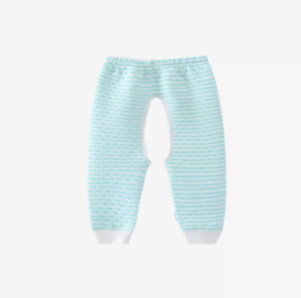 Hotly recommended baby thickened pure cotton crotchless pants (TB204 striped lake green) (size: 66.73CM (please contact customer service to confirm the delivery size after placing the order)