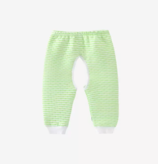 Hotly recommended baby thickened pure cotton crotchless pants (TB204 striped green) (size: 66.73CM (please contact customer service to confirm the delivery size after placing the order)