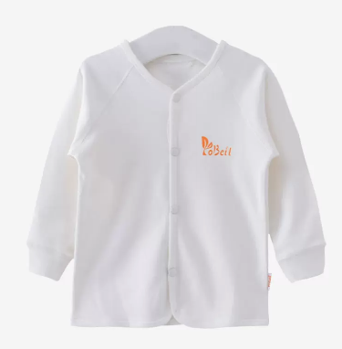 Hot selling 0-1-3 year old baby autumn pure cotton front button long-sleeved bottoming shirt (A101 off-white) (size: 59-100CM (please contact customer service to confirm the delivery size after placing the order)