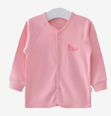 Hot selling 0-1-3 year old baby autumn pure cotton front buttoned long-sleeved bottoming shirt (A101 watermelon pink) (size: 59-100CM (please contact customer service to confirm the delivery size after placing the order)