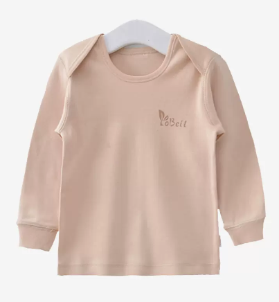 Hot selling baby autumn envelope collar pure cotton long-sleeved bottoming shirt (A104 apricot) (size: 66-90CM (please contact customer service to confirm the delivery size after placing the order)