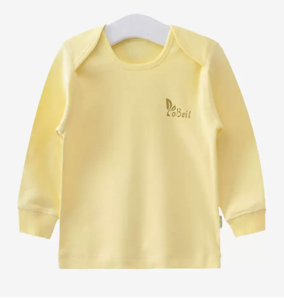 Hot selling baby autumn envelope collar pure cotton long-sleeved bottoming shirt (A104 light yellow) (size: 66-90CM (please contact customer service to confirm the delivery size after placing the order)