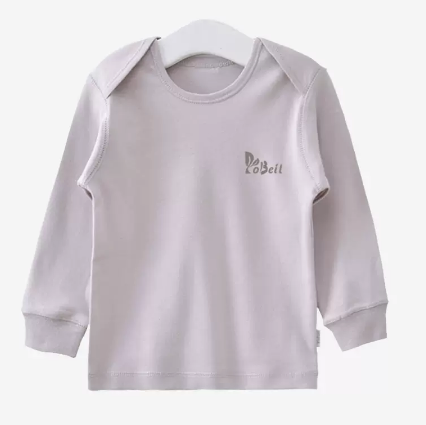 Hot selling baby autumn envelope collar pure cotton long-sleeved bottoming shirt (A104 gray) (size: 66-90CM (please contact customer service to confirm the delivery size after placing the order)