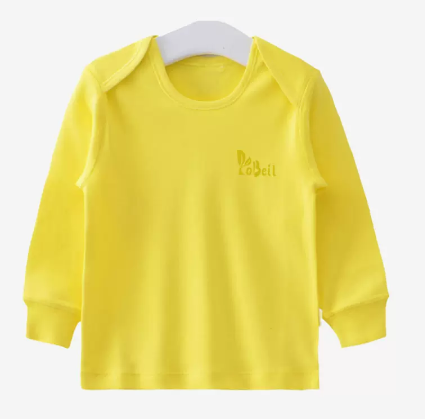 Hot selling baby autumn envelope collar pure cotton long-sleeved bottoming shirt (A104 sunshine yellow) (size: 66-90CM (please contact customer service to confirm the delivery size after placing the order)