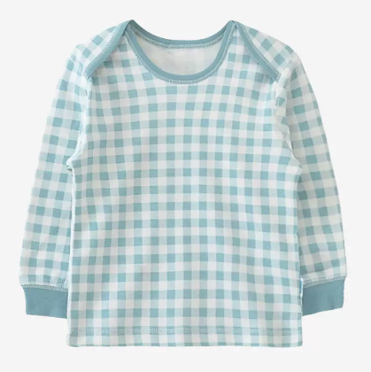 Hot selling baby autumn envelope collar pure cotton long-sleeved bottoming shirt (GZ104 plaid green) (size: 73-90CM (please contact customer service to confirm the delivery size after placing the order)