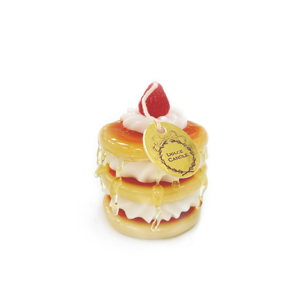 甜點造型祈念蠟燭 草莓奶油鬆餅