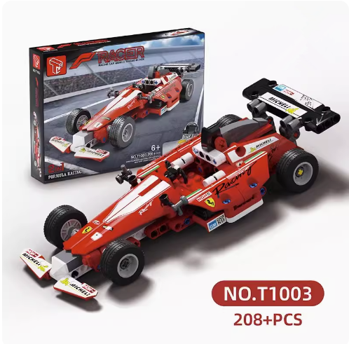 新款二合壹回力積木方程式賽車（T1003）（規格：38.5*27*6CM）