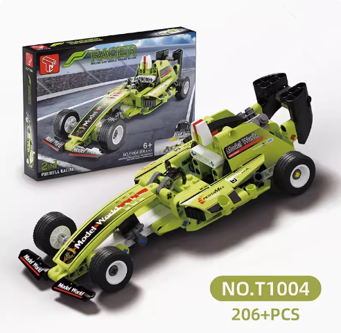 新款二合壹回力積木方程式賽車（T1004）（規格：38.5*27*6CM）