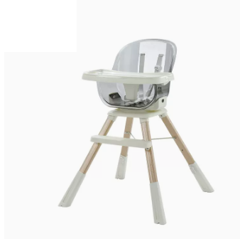 Popular baby dining chair ([wood grain steel pipe] gentleman gray, 360° rotatable, liftable and adjustable)