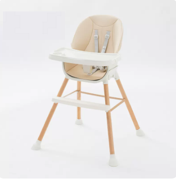 Popular baby dining chair ([imported beech] off-white luxury PU style white dinner plate)