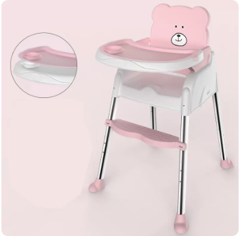 Popular baby dining chair (pink standard model [double-layered dinner plate])