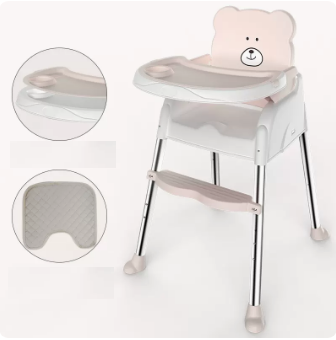 Popular baby dining chair (off-white luxury model [double-layered dinner plate] [small cushion])
