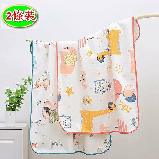 Popular style [2 pack] Diaper Pad [80*100cm Winter Fairy Tale + Jungle Party]