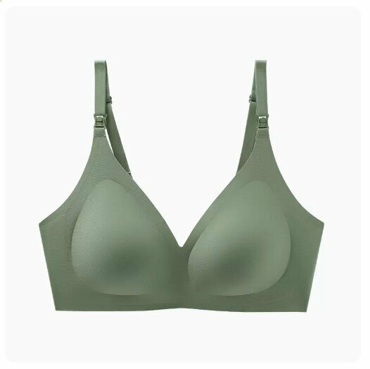 Popular Maternity Nursing Bra Bra [Pine Green] (Sizes: S-XL) (Please contact customer service to confirm the delivery size after placing the order)