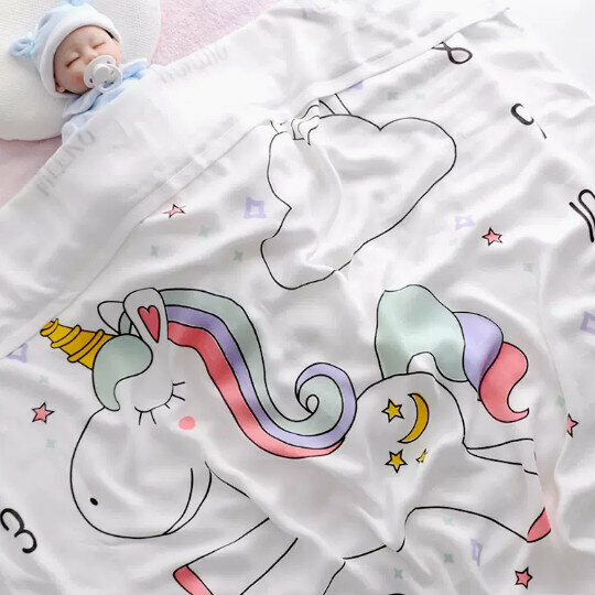 Popular baby blanket [double-layered bamboo fiber] Memorial Day 110*110cm]