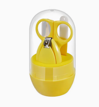 Hot style (set of 4) baby safety nail clipper set (01 yellow) (size: 11.5*6CM)
