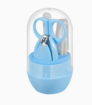 Hot style (set of 4) baby safety nail clipper set (08 blue) (size: 11.5*6CM)