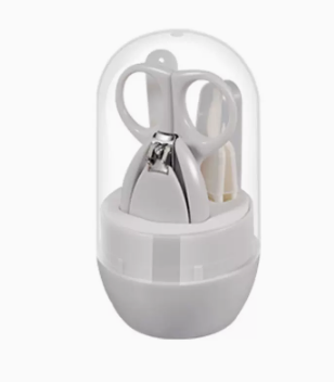 Popular model (set of 4) baby safety nail clipper set (07 gray) (size: 11.5*6CM)