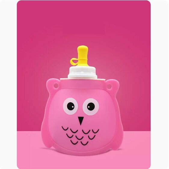 Popular children's portable straw kettle (princess pink)