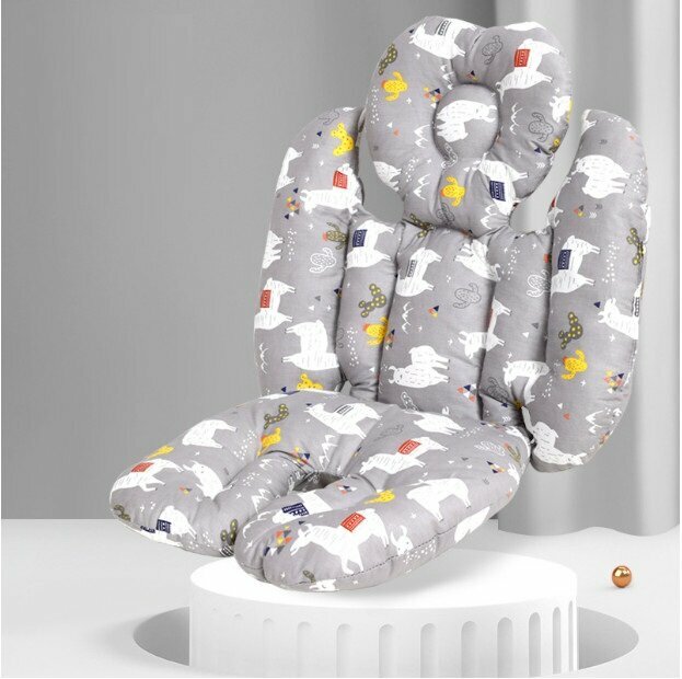New baby stroller cotton pad dining chair cushion cushion thickened universal stroller pad (gray alpaca)