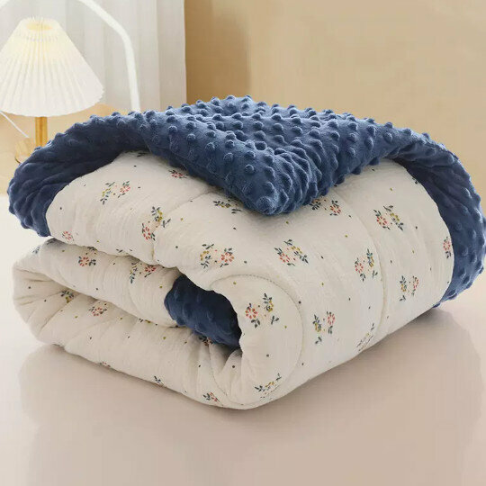 New baby thickened blanket [retro flower (120*150cm) about 2.8 pounds]