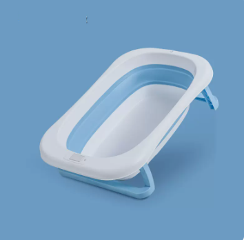 New baby bathtub (thickened] sky blue - single bathtub)