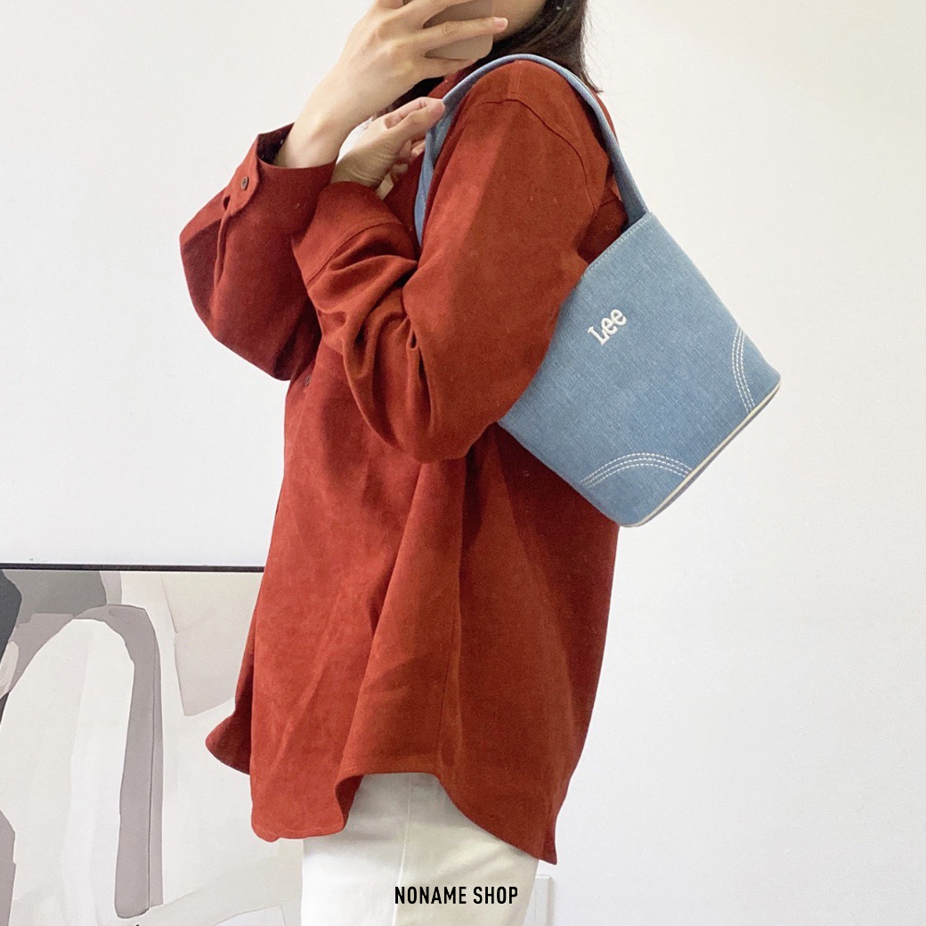 LEE 水桶包 腋下包 手提包 復古 淺牛仔藍