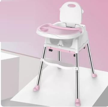 Hotly recommended baby dining chair (pink upgraded model [double-layered dinner plate + roller coaster])