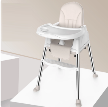 Hot recommended baby dining chair (beige upgraded model [PU leather cover + stroller])
