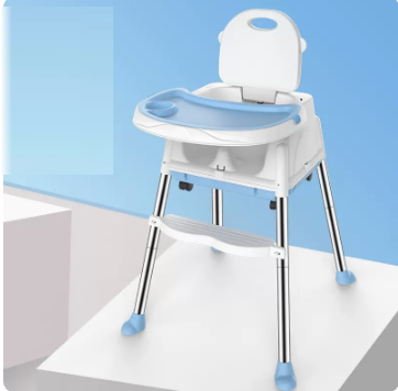Hotly recommended baby dining chair (blue upgraded model [double-layered dinner plate + roller coaster])