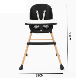 Hot recommended baby dining chair ([steel tube model] obsidian black double-layer dinner plate [without leather cover])