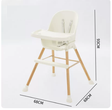 Hot recommended baby dining chair ([imported beech] ivory white double-layer dinner plate [no leather cover])