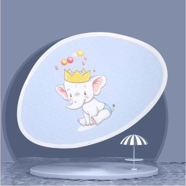 Hot recommended baby pillow, baby shaped pillow, breathable and anti-head deflection (blue elephant king) (size: 37cm*26cm)