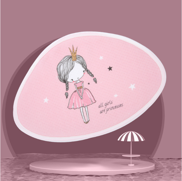 Hot recommended baby pillow, baby shaped pillow, breathable and anti-head deflection (pink princess) (size: 37cm*26cm)