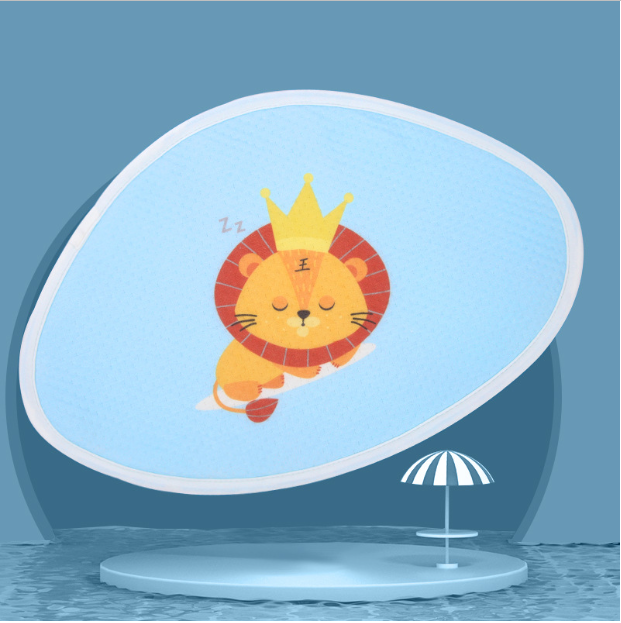 Hot recommended baby pillow, baby shaped pillow, breathable and anti-head tilt (blue darling tiger) (size: 37cm*26cm)
