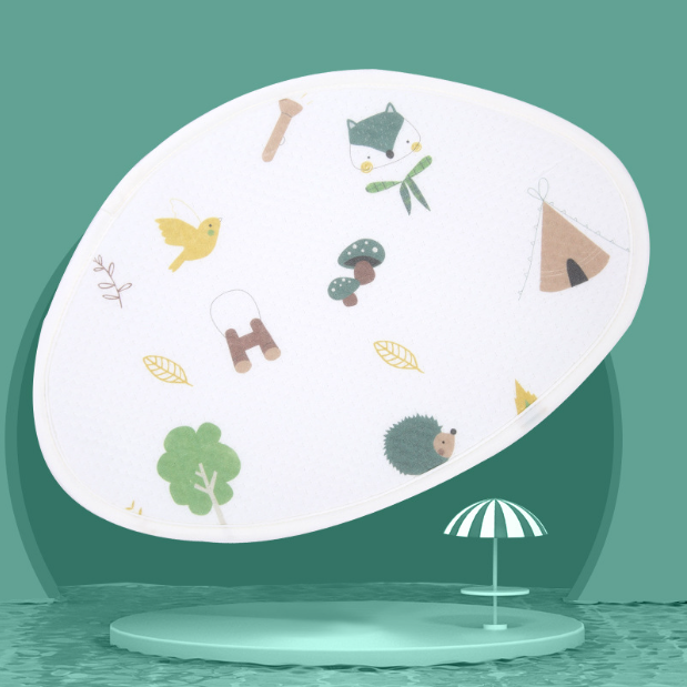 Hot recommended baby pillow, baby shaped pillow, breathable and anti-head deflection (Forest Story) (size: 37cm*26cm)