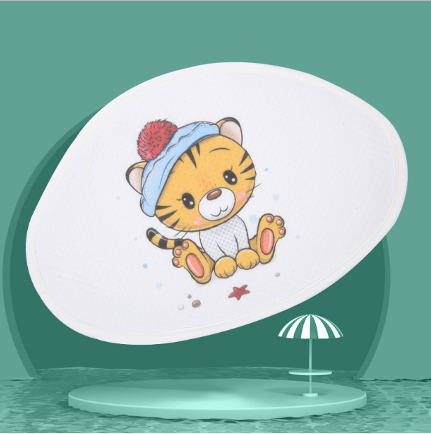 Hot recommended baby pillow, baby shaped pillow, breathable and anti-head tilt (white tiger) (size: 37cm*26cm)