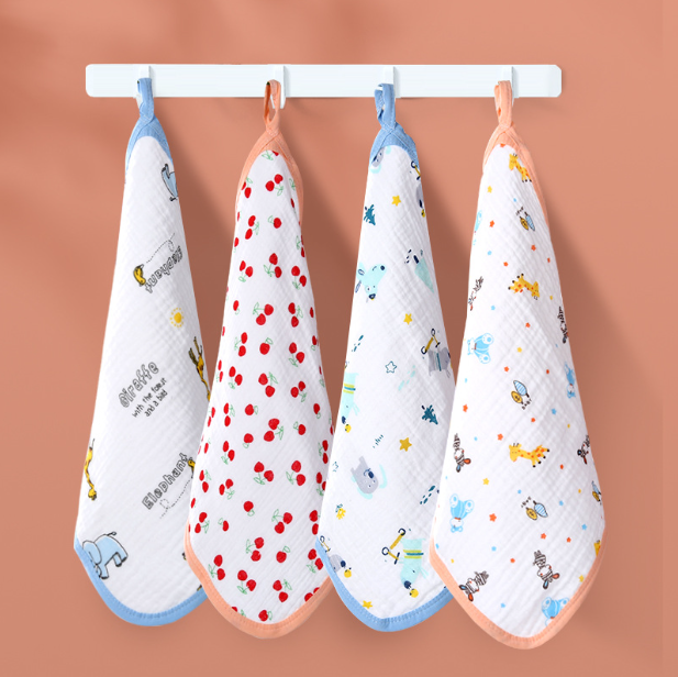 Hot recommended baby saliva towel sweat absorbent towel small square towel (square towel for baby boy)